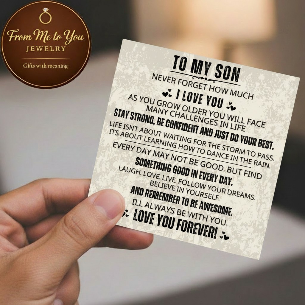 To My Son Gift for Son Bracelet Love from Mom, Dad Forever Birthday, Graduation