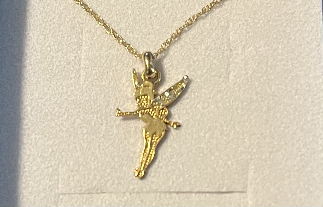 Disney Tinker Bell Necklace 10kt Yellow Gold