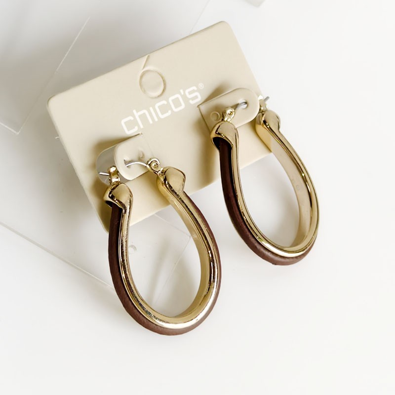 New 4cm Chicos Leather Hoop Earrings Gift Fashion Women Party Vacation Jewelry