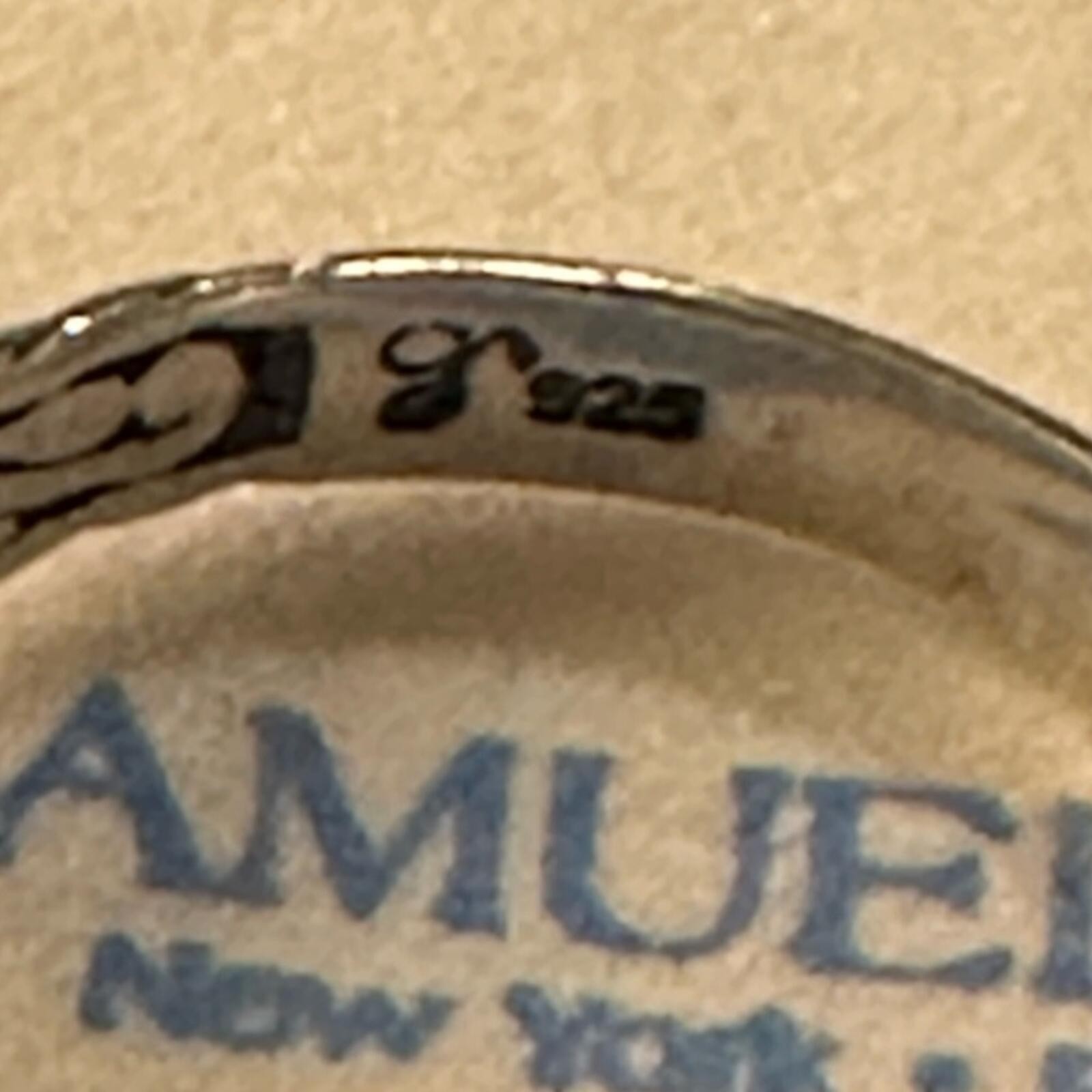 NWT Samuel B. Sterling Sleeping Beauty Turquoise cushion cut ring Size 9