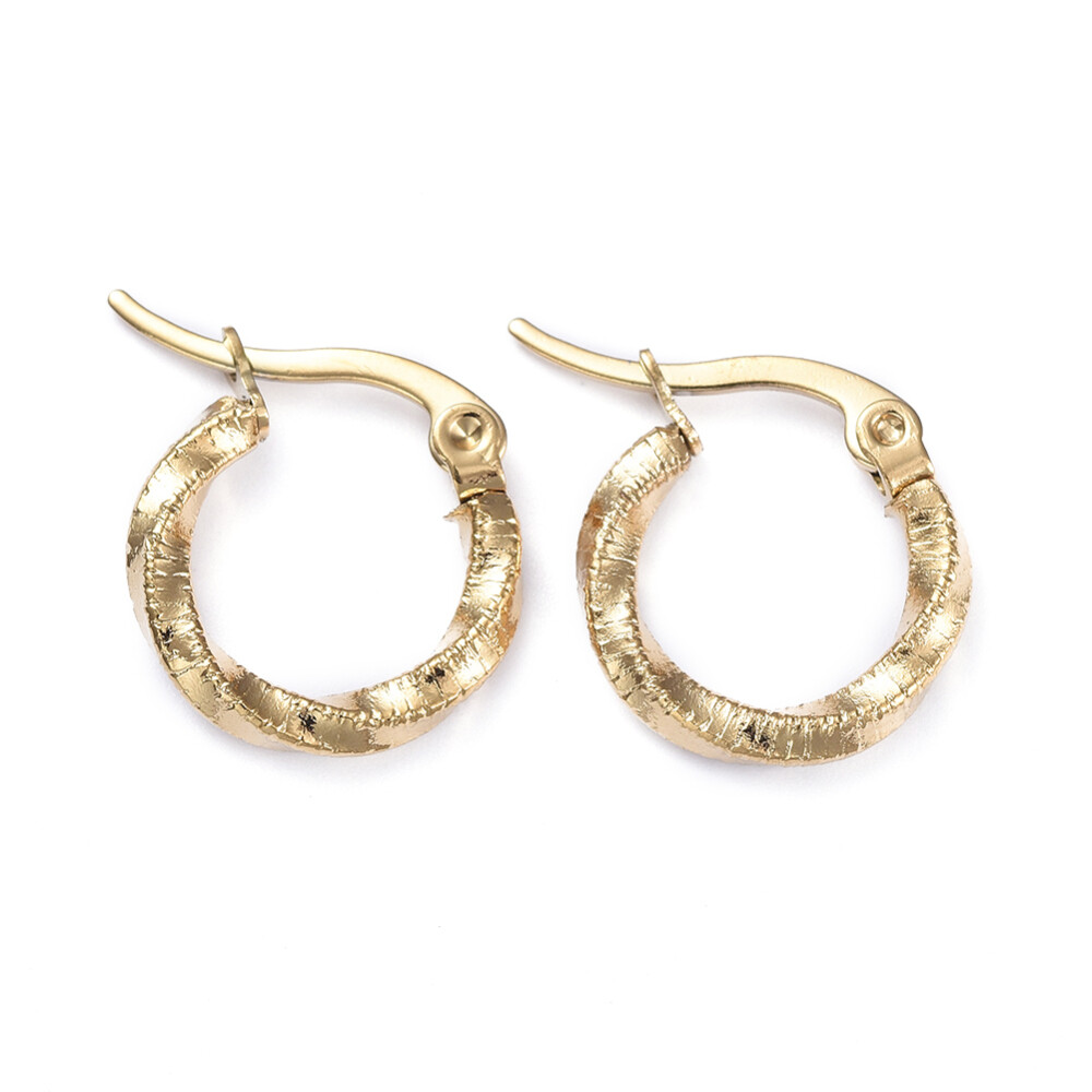 Stainless Steel Hoop Earrings Stainless Steel Twisted Ring Z405