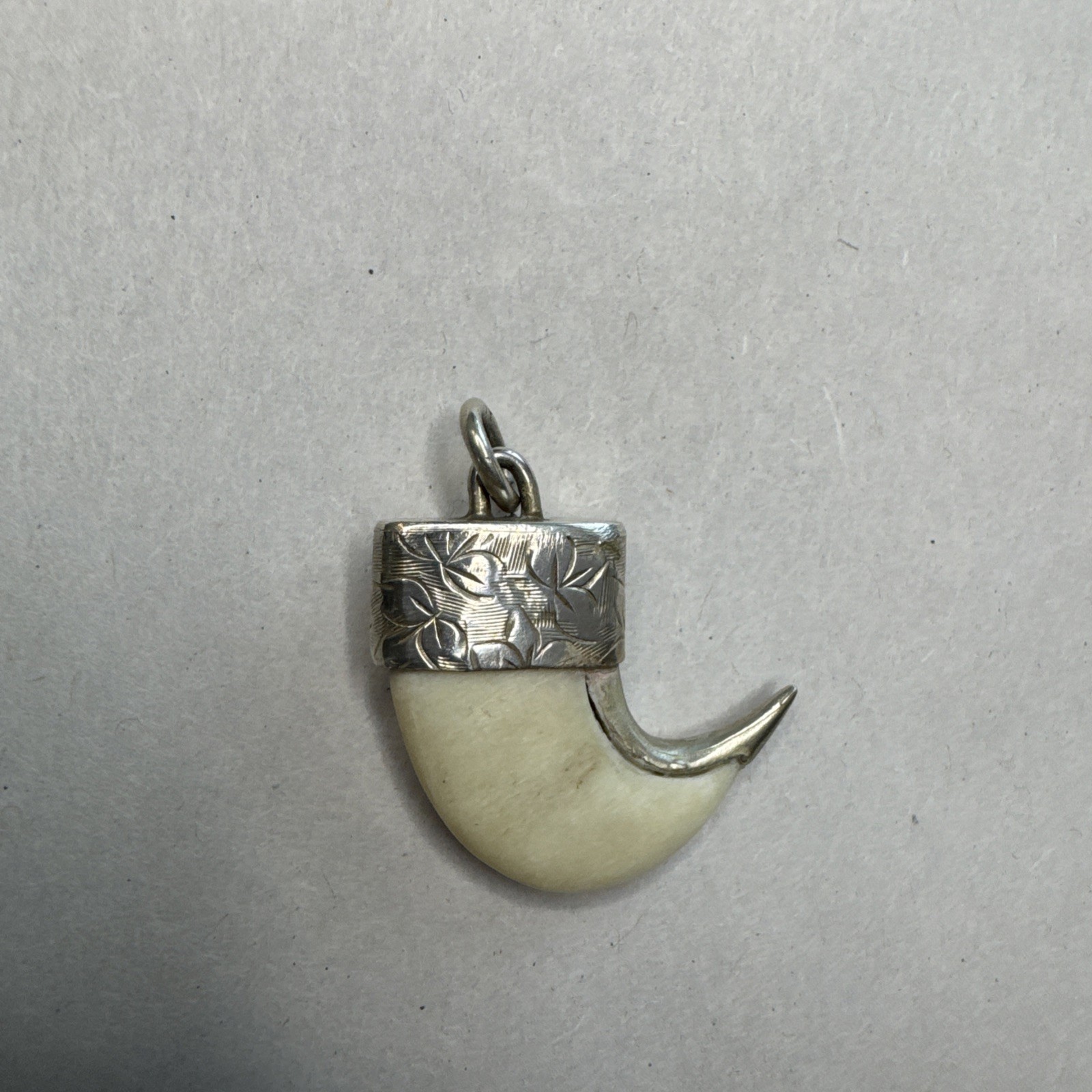 Signed “Gypsy Silver” Charm claw Pendant Engraved Back