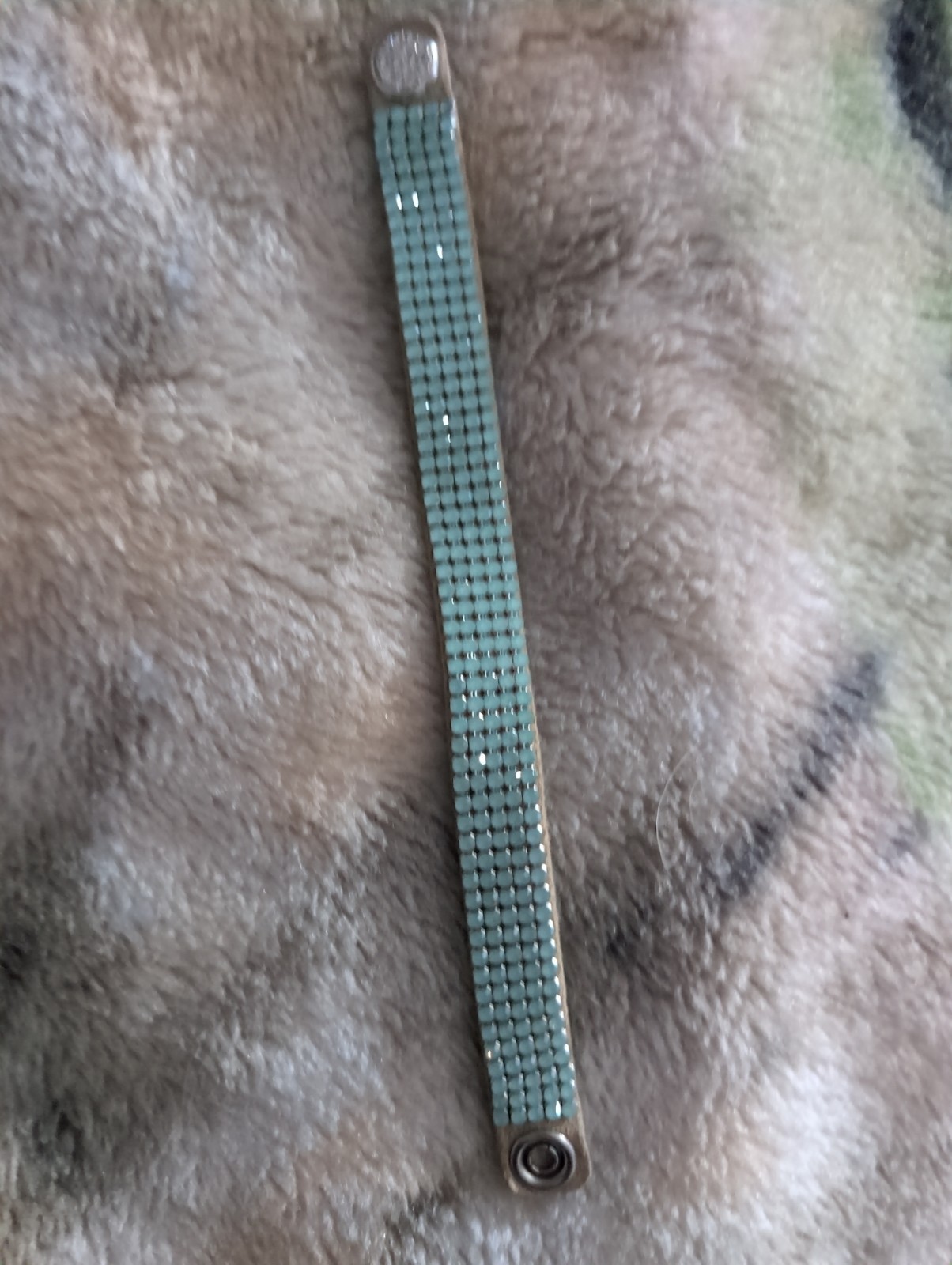 BB Simon Leather Swarovski Crystals Bracelet Cuff
