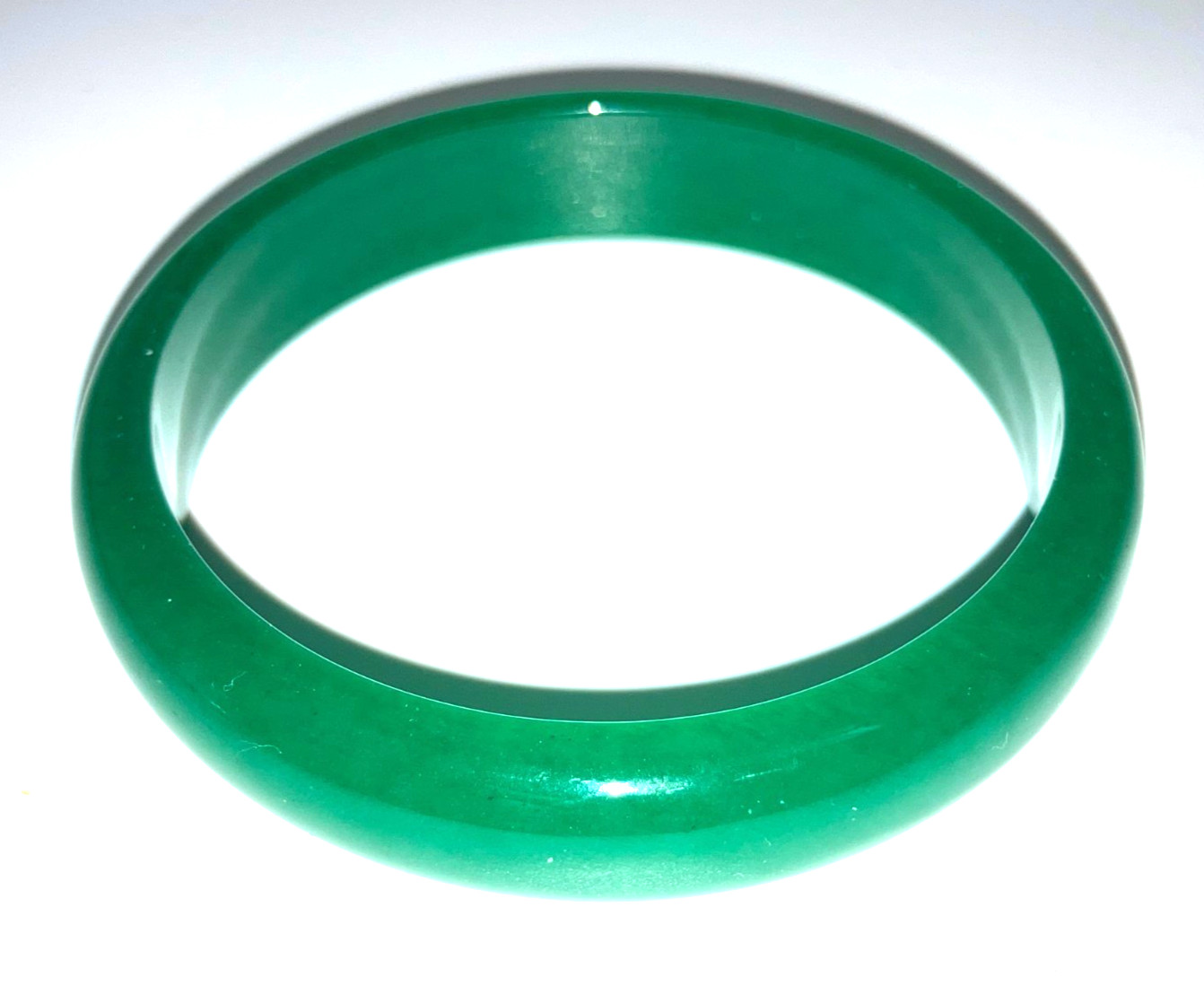 TREATED GREEN JADE JADEITE JEMSTONE BANGLE JEWELRY BRACELET