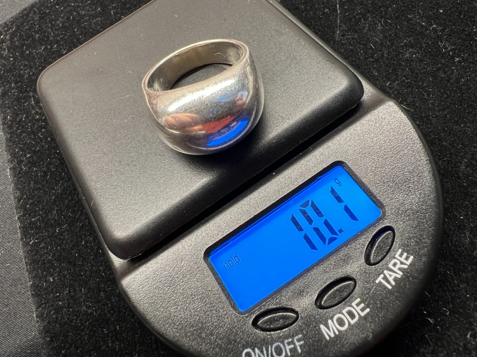 Sterling Silver 925 Dome Ring Size 8.75 10.1 Grams