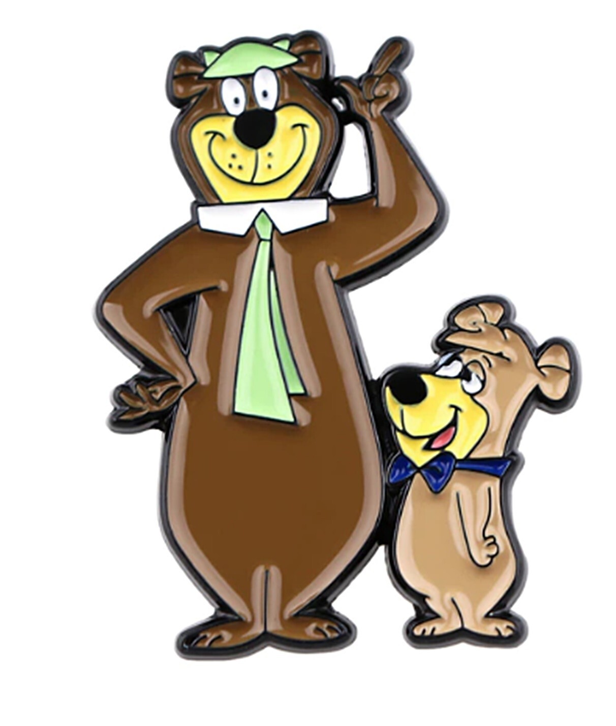 Yogi Bear And Boo Boo Cartoon Characters Metal Enamel 1.25 Inches Tall Pin