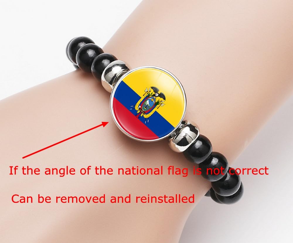 Sudan Sultan Flag Bracelet Elastic Rope Beaded Bracelet Support Your Country Tra