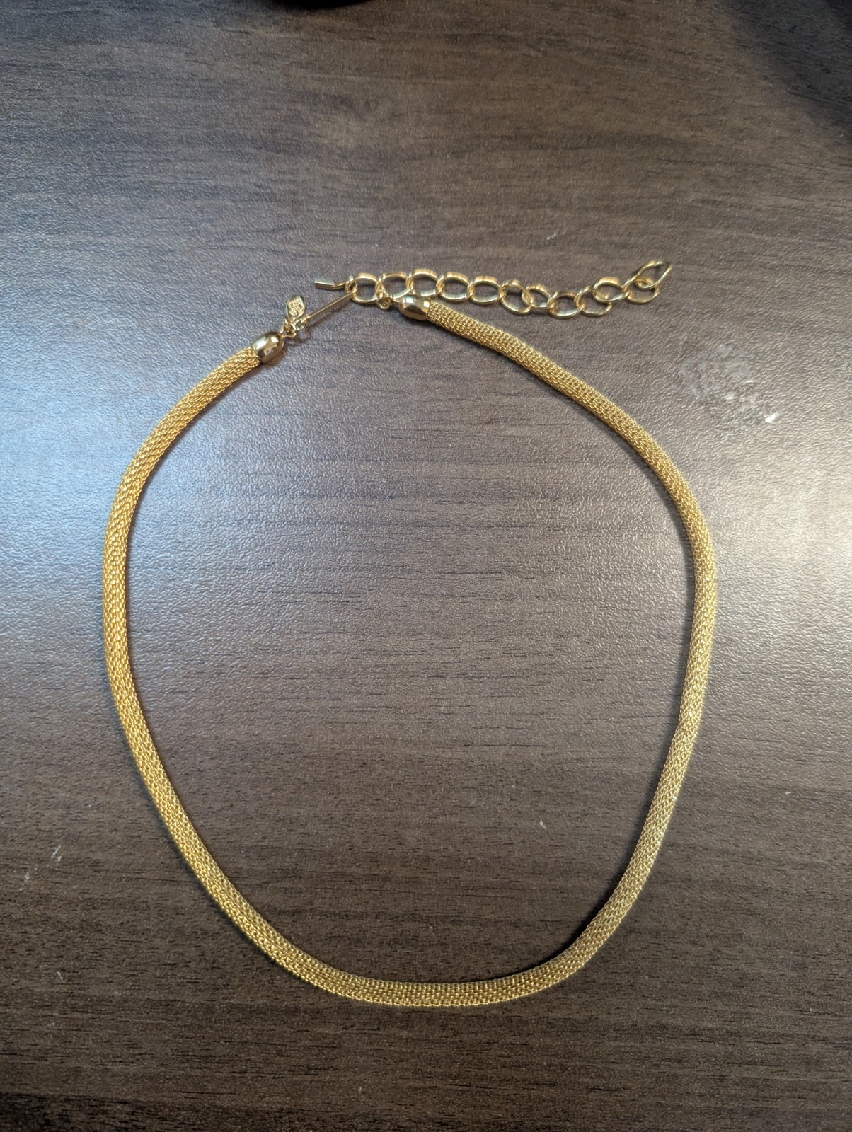 Premier Designs gold-tone mesh choker necklace