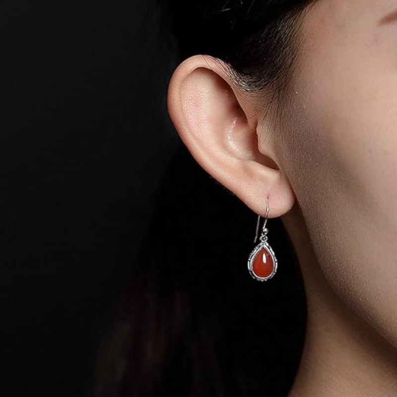 Women’s Retro Fashion Teardrop Shape Pendant Earrings Ethnic Style Alloy Eardrop