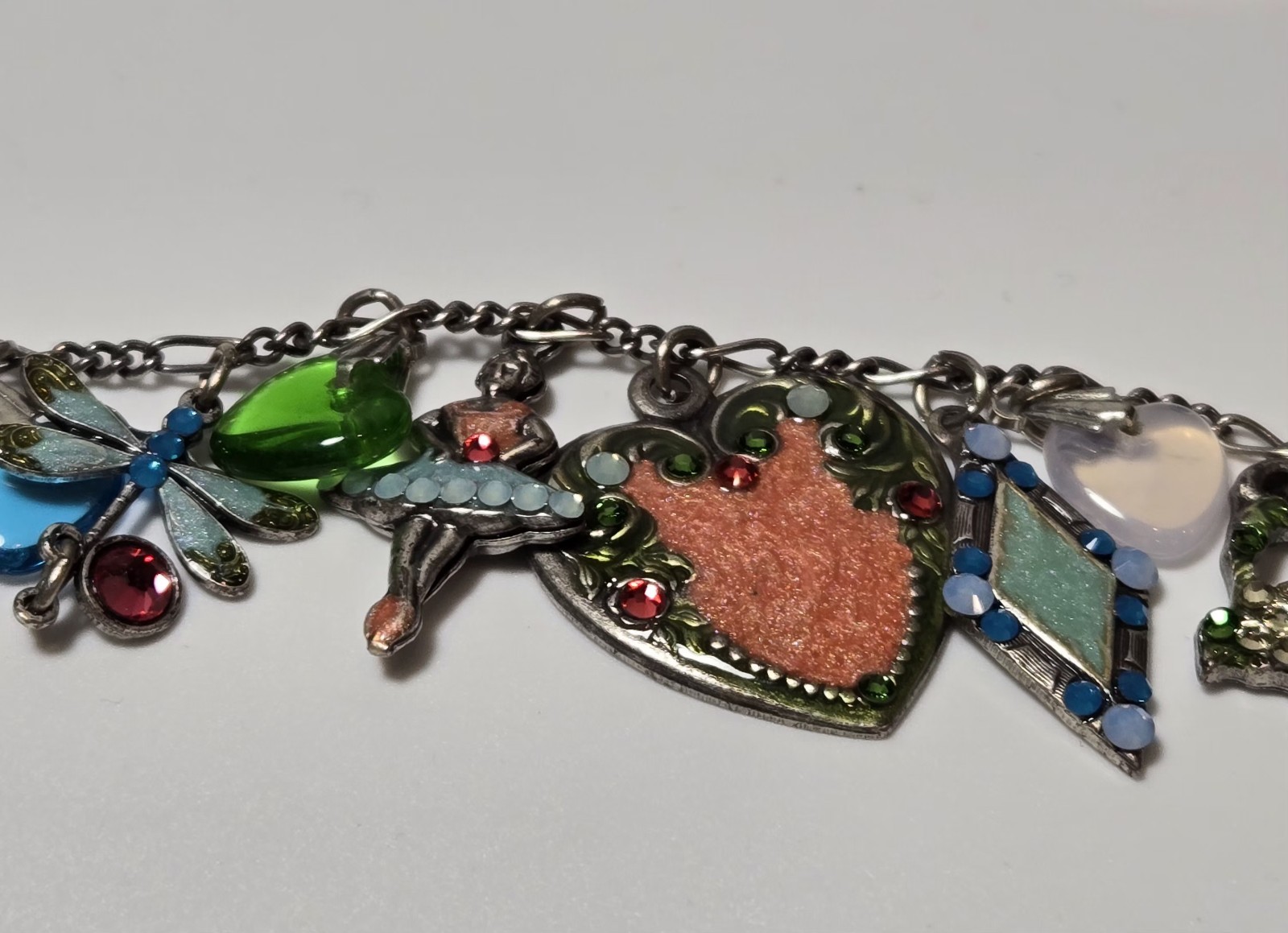 Anne Koplik Dragonfly Butterfly Necklace Cottage Garden Spring Faerie Ballet