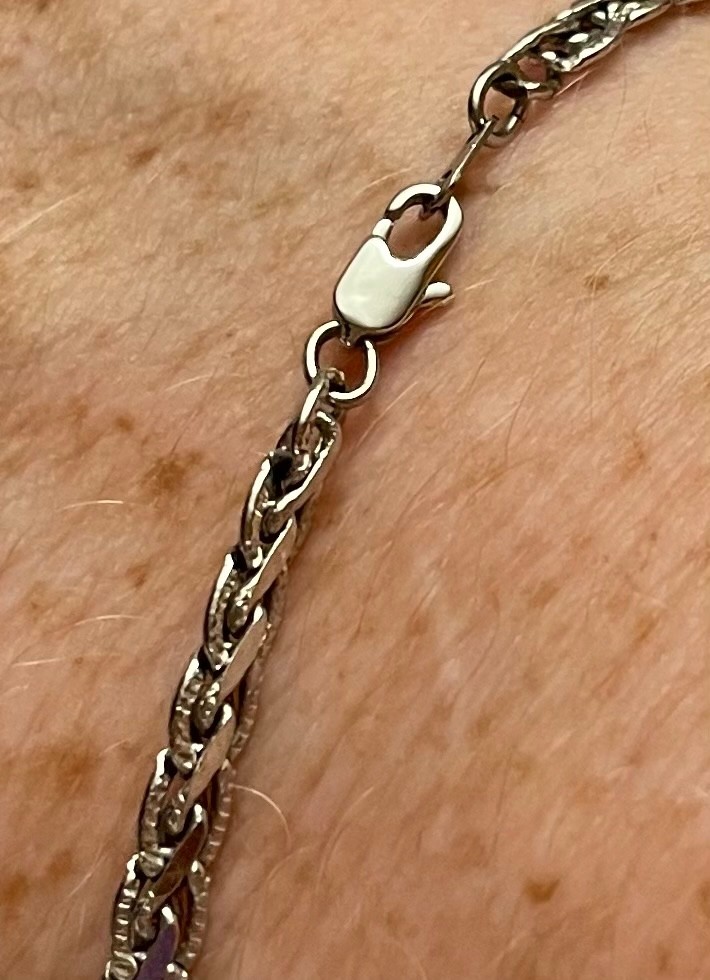 925 Sterling Silver 4mm Diamond-Cut Franco Spiga Bracelet 9 Inch Hollow 7 grams