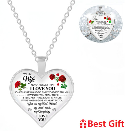 To My Love Couple Keychain To My Wife Necklace Girlfriend Wife Anniversary Gifts