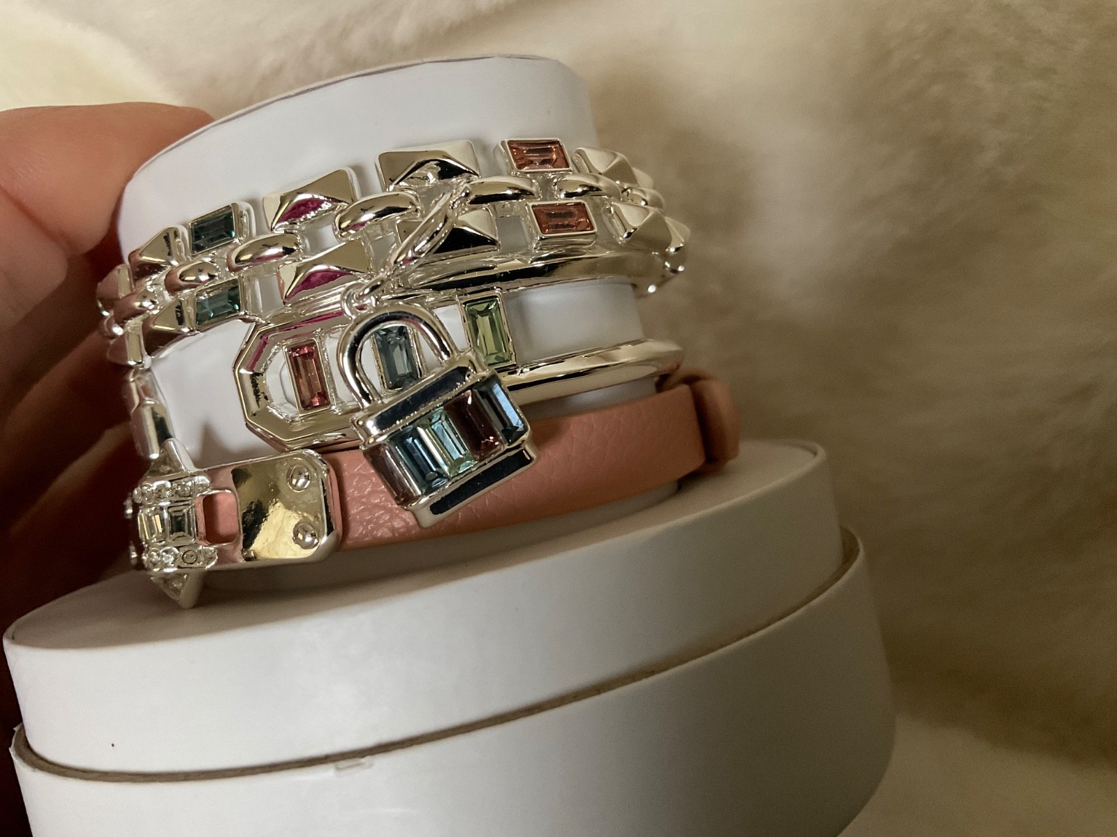 Bomb Party Spring Stacks 2026 locking into your purpose lock charm Silver plated