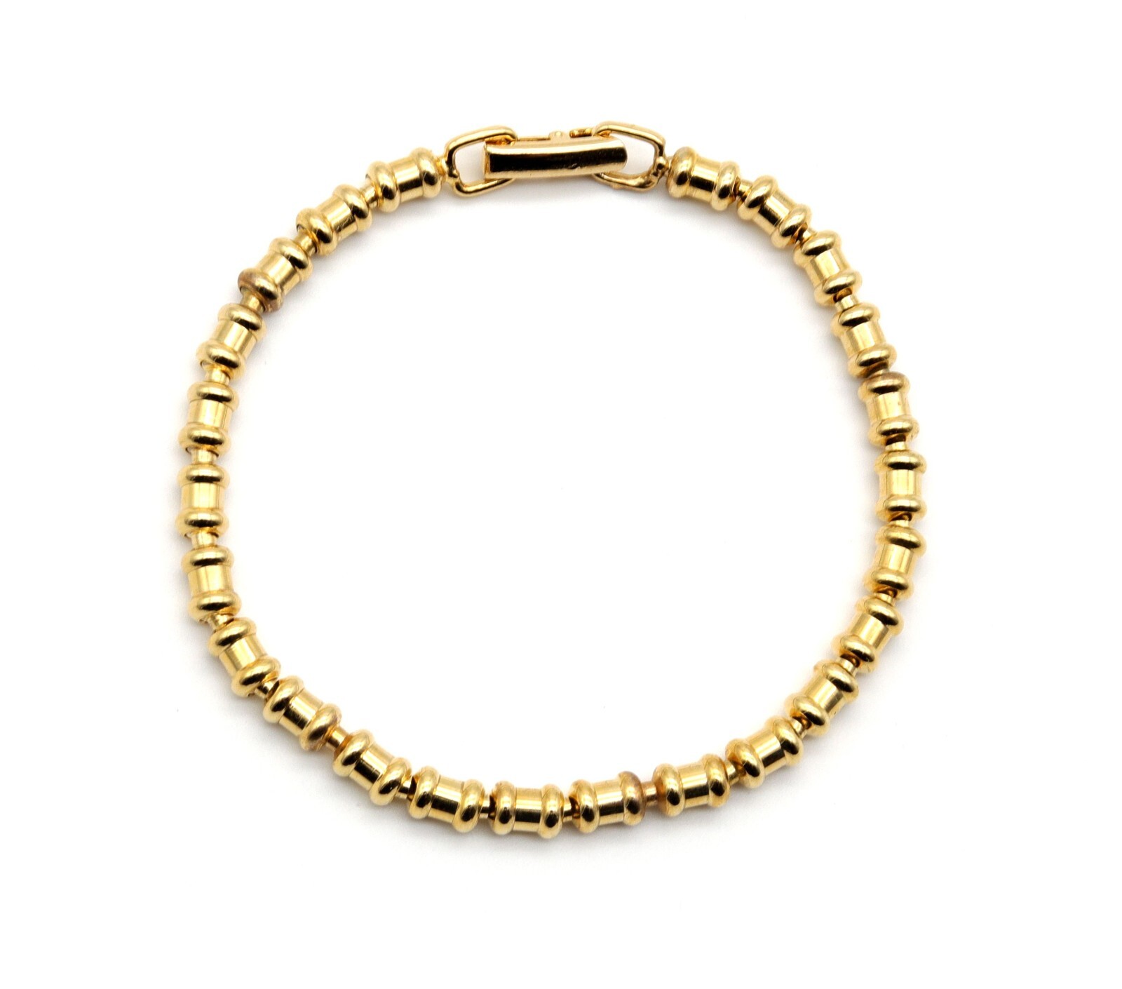 Gold Plated on Brass Fold Over Clasp Bracelet for Women Wedding Jewelry Gift