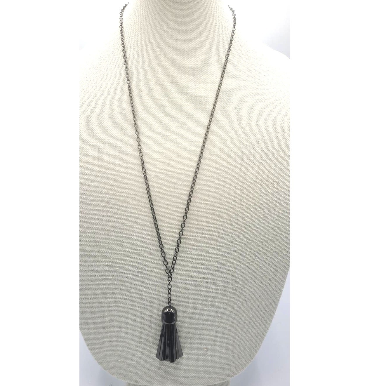 Hematite Chain Gunmetal Steel Gray Pendant Fashion Necklace ~ NEW