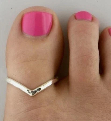 Real 925 Silver Adjustable Beautiful Women’s Gift Solid Metal Thumb Big Toe Ring