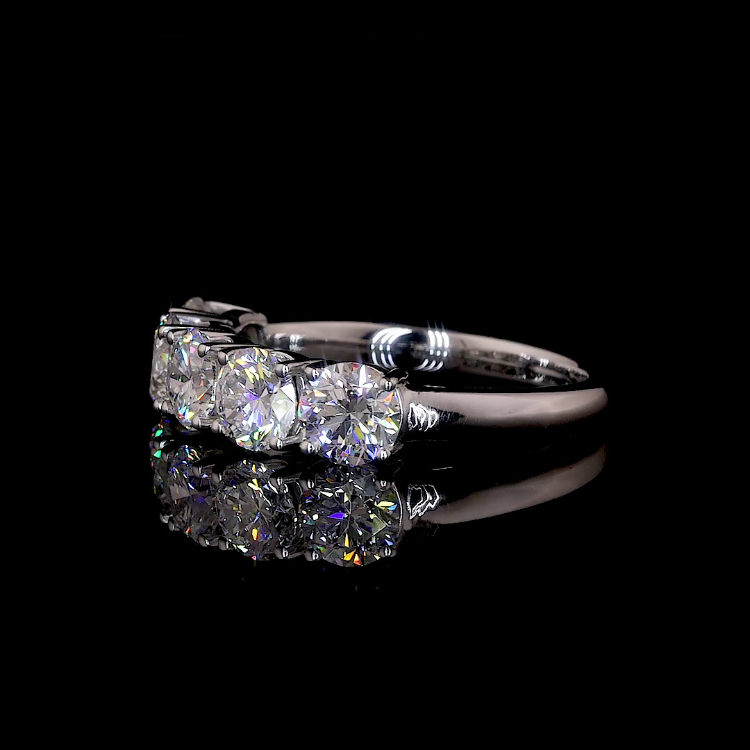 0.75 ct round Cut Lab Grown Diamond Engagement Ring Women 14k white gold plated