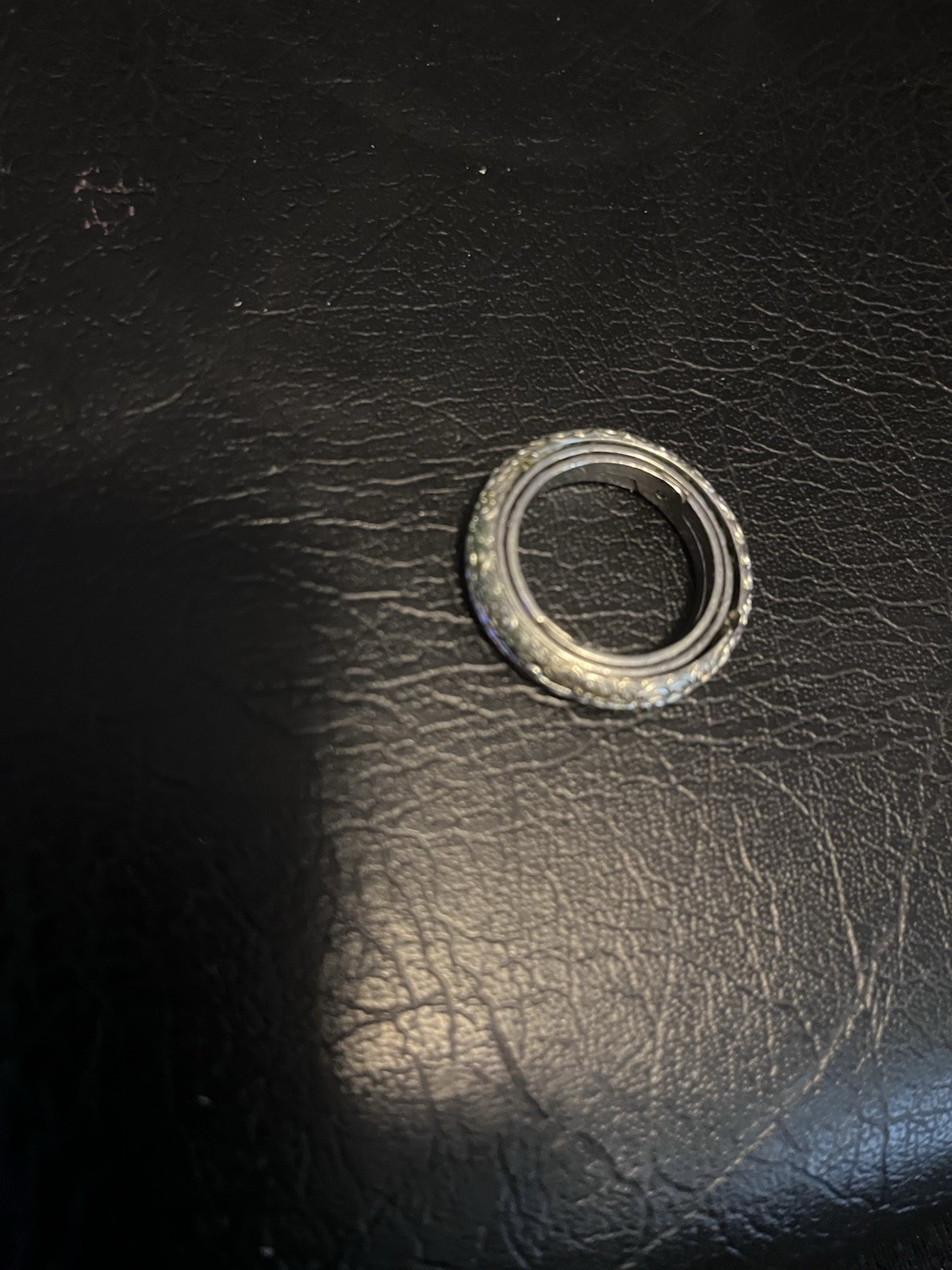 Silver-Tone Round Band Ring Setting with Prongs, Ring Size 9, No Stone