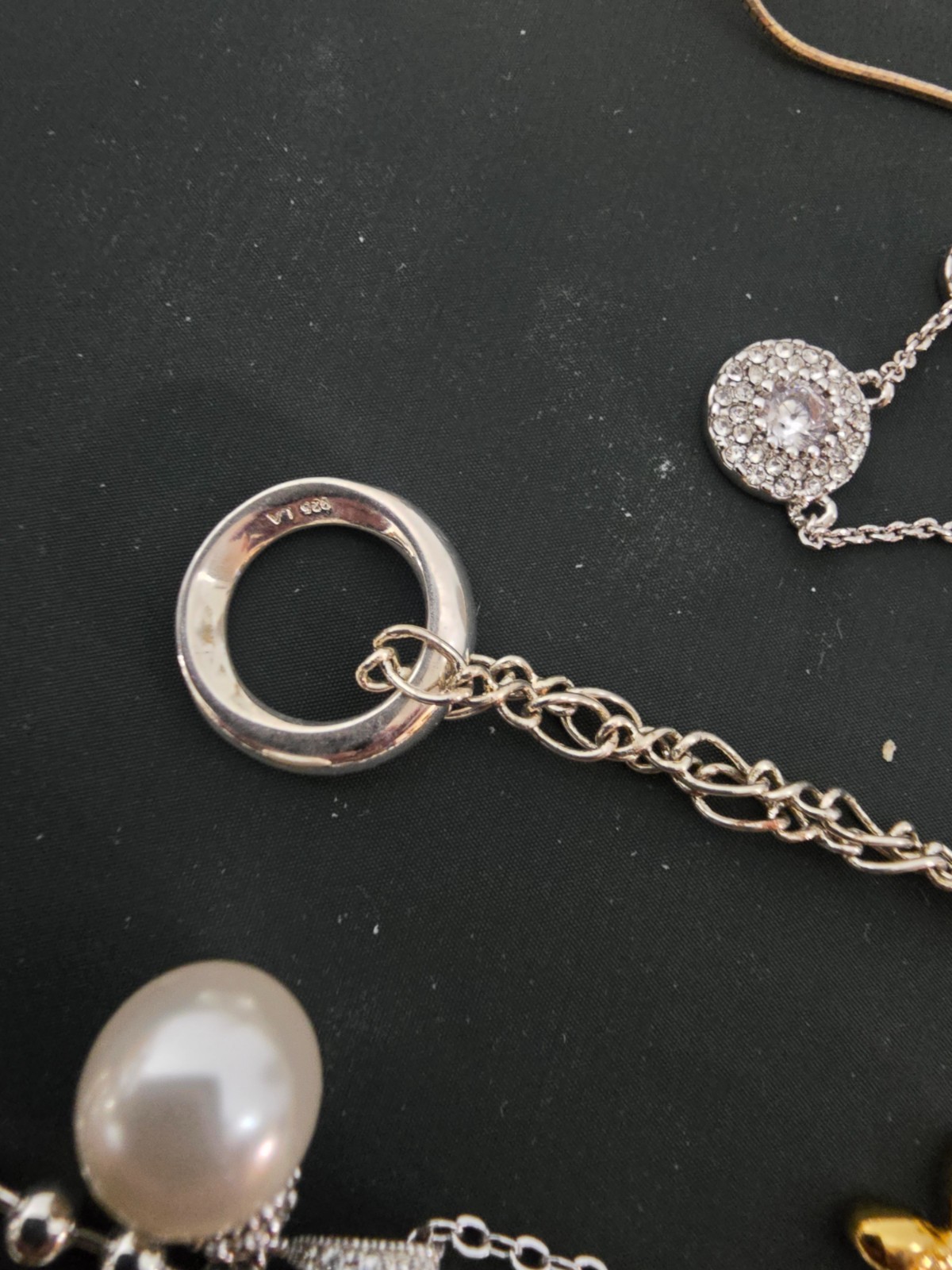 Lot of (14) Necklaces Mixed Metals/Materials (925,avon,monet)