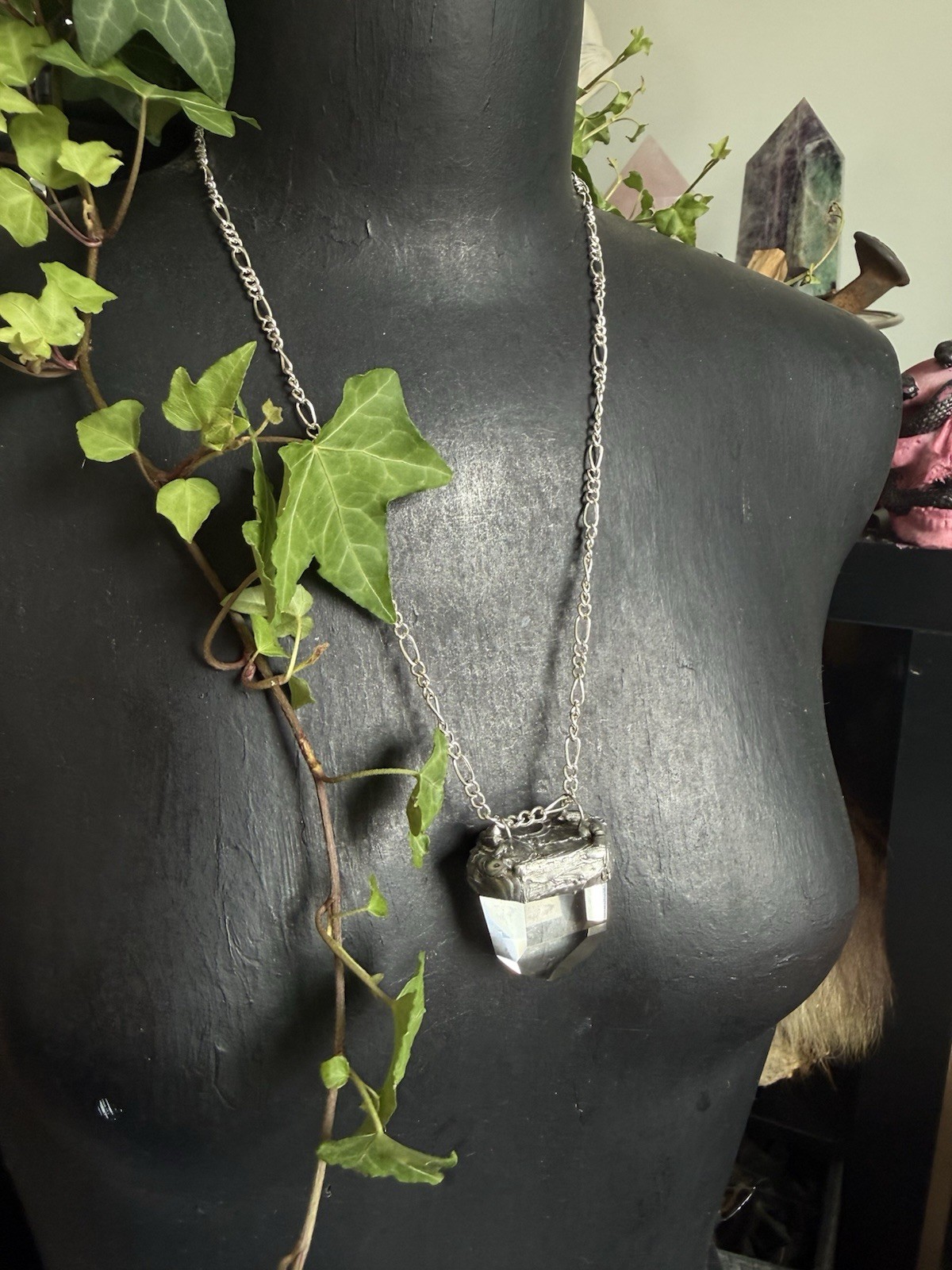 Crystal clear quartz aaa quality crystal necklace pendant healing jewelry
