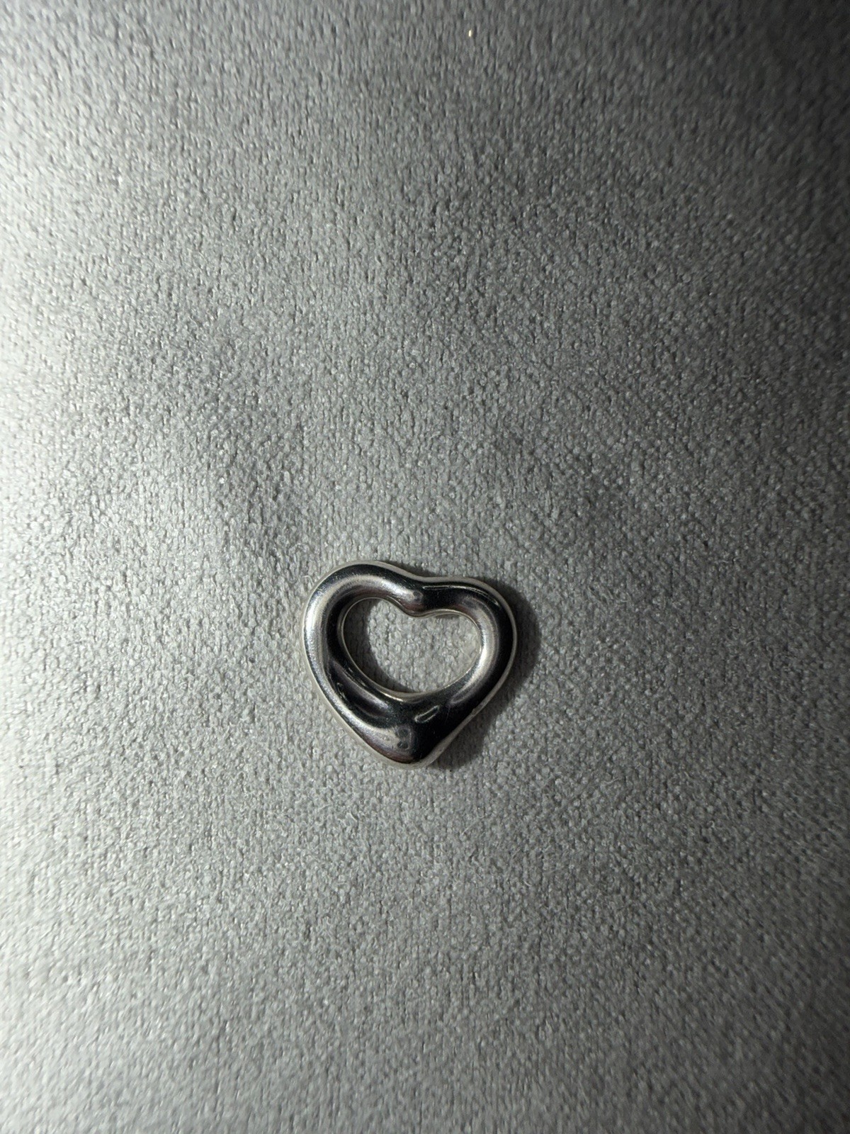 Authentic Tiffany & Co Elsa Peretti Open Heart Pendant Sterling Silver 925 Charm