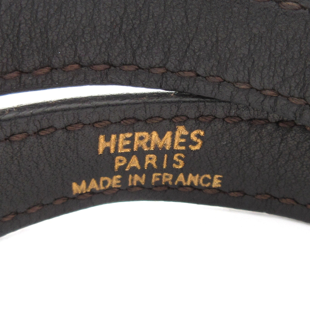 HERMES Mini Kelly Double Tour Dark Brown Gold Leather Hardware Square G