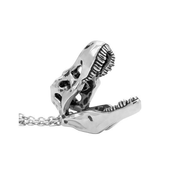 Dinosaur Necklace Mini T-Rex Skull Pendant Stainless Steel jewelry By Controse