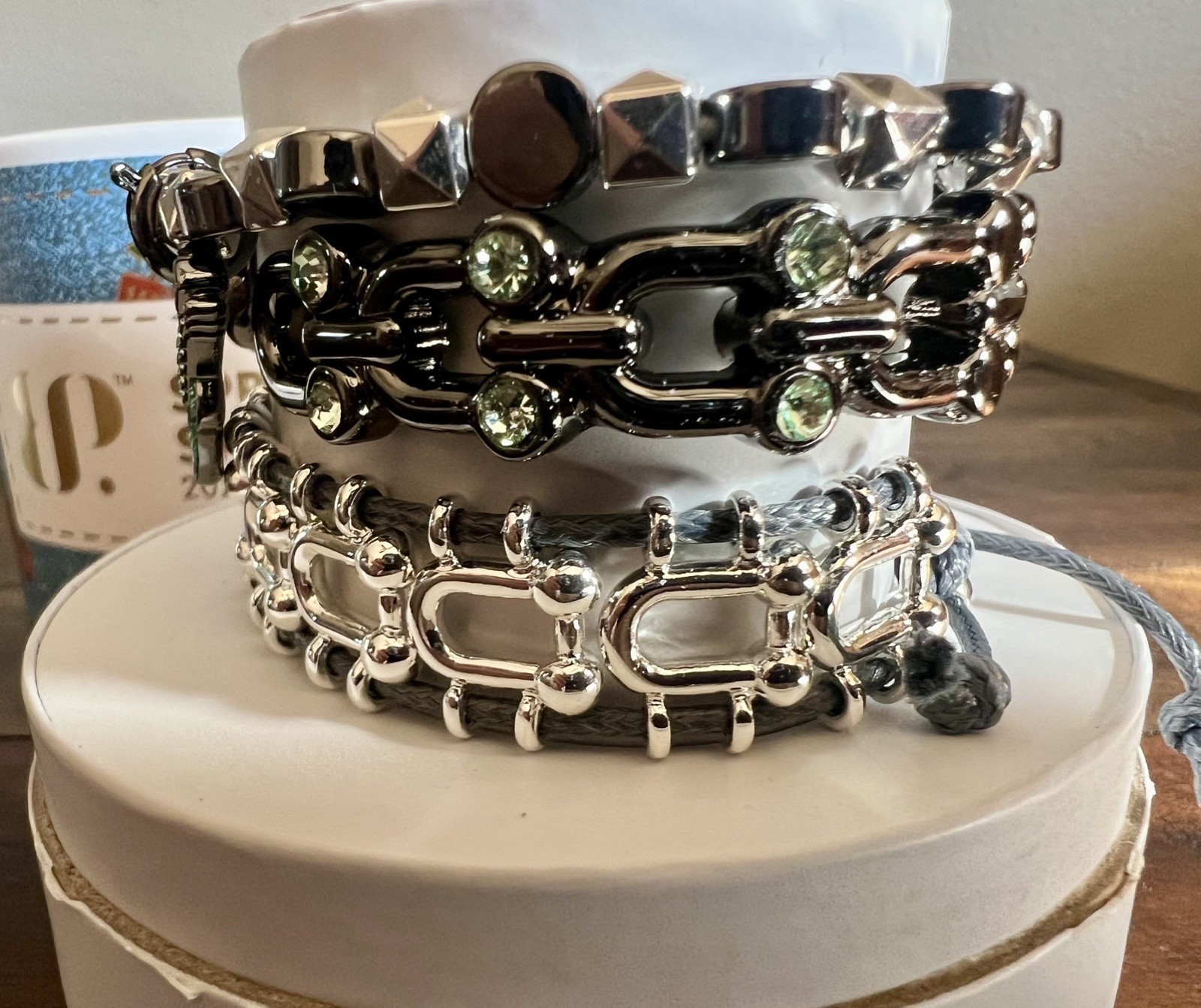 Bomb Party 2026 Spring Stack Midnight Melodies Guitar Charm Silver & Hematite