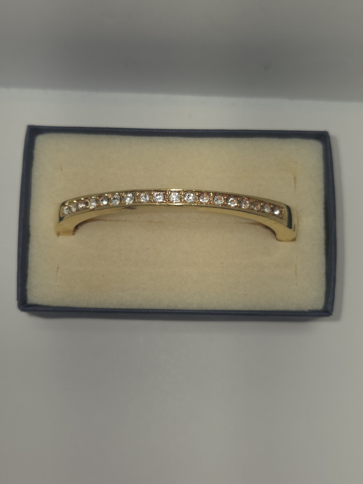 Allison Reed Gold Tone Clear Crystal Bracelet NOS