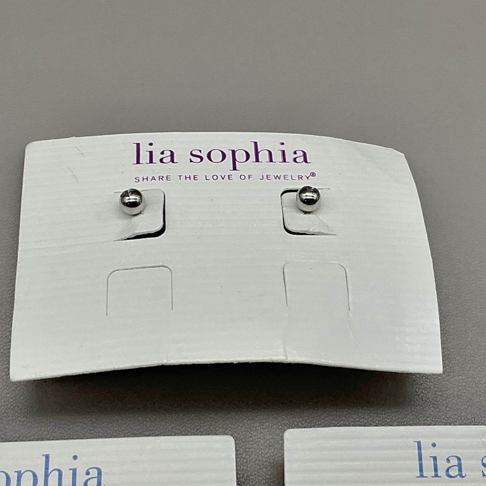Lia Sophia Earrings Womens Gold Silver Tone Pink Green Stud Set 0.25 Inch