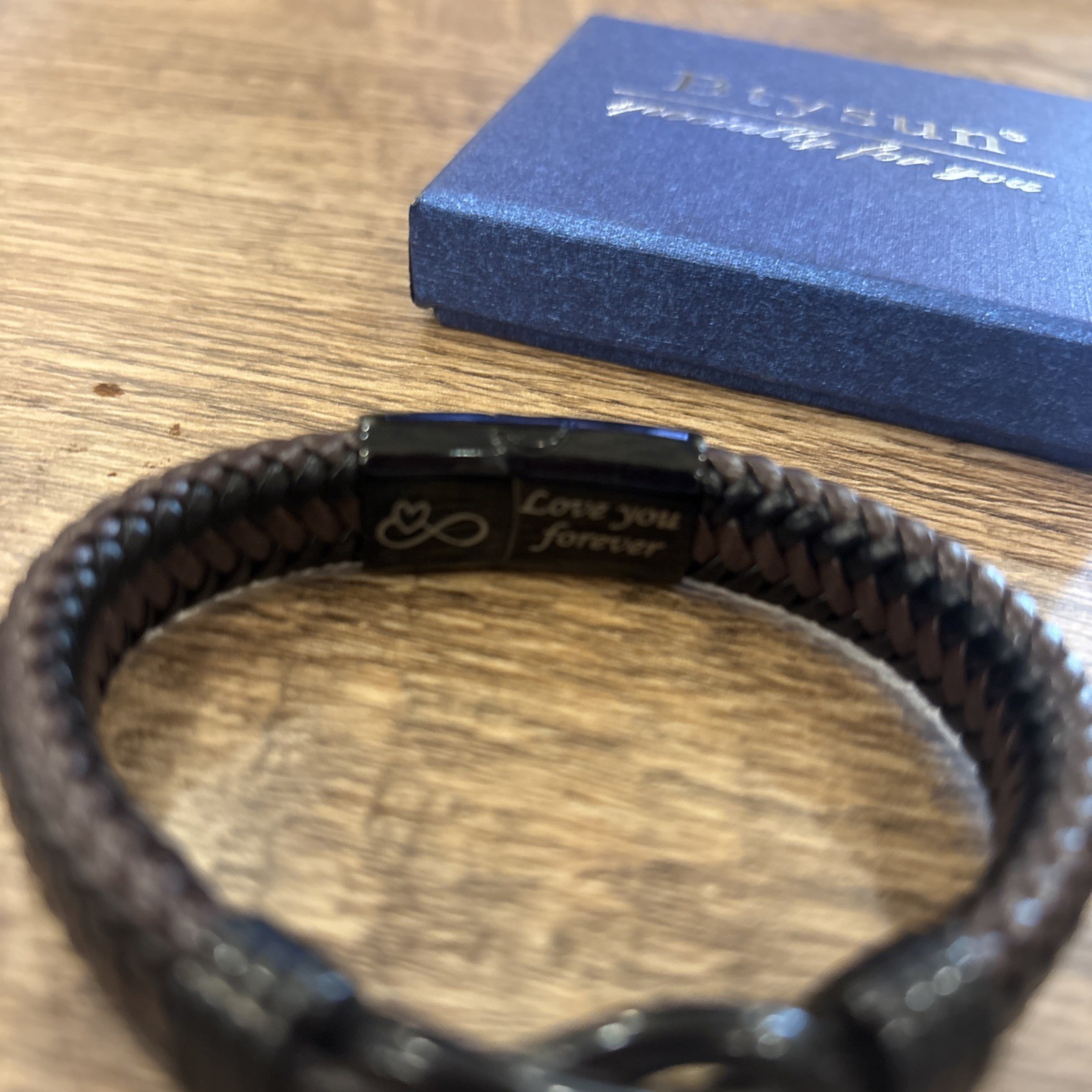 Handmade Infinity Bracelet Grandson Gift Braided Love You Forever from Grandma