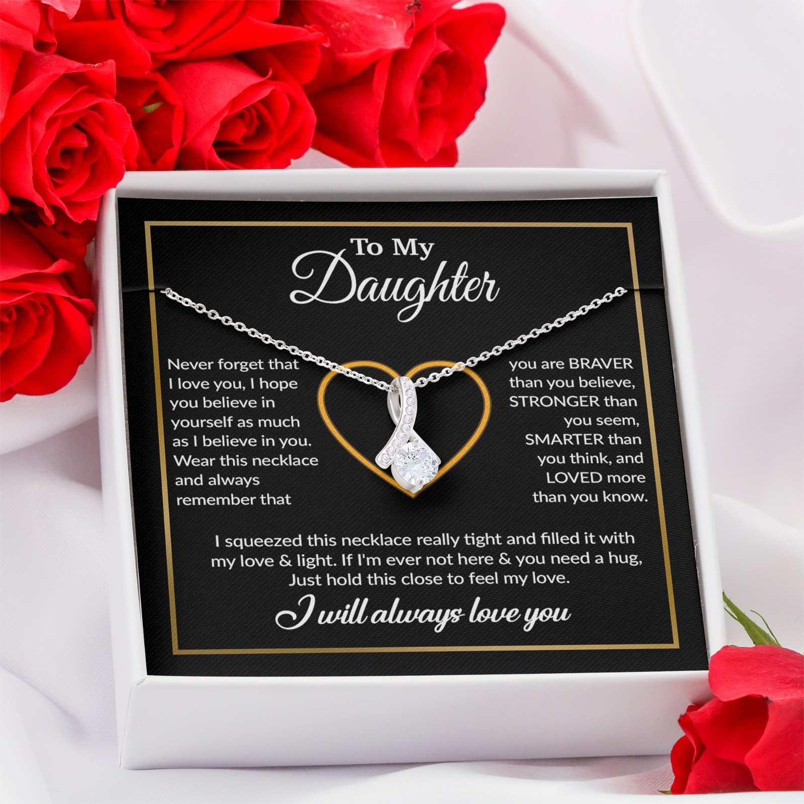 To My Daughter Necklace, Gift For Daughter From Dad, Daughter Father Necklace