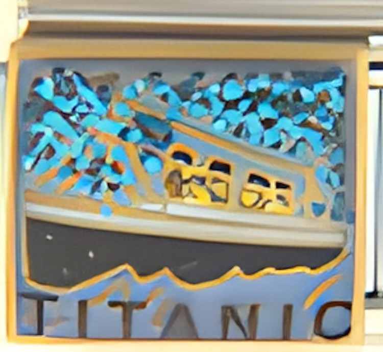 Titanic Ship Italian Charm Enamel 9mm Bracelet Ocean Liner Movie History Travel