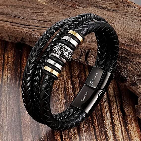 To My Son Gift for Son Bracelet Love from Mom, Dad Forever Birthday, Graduation