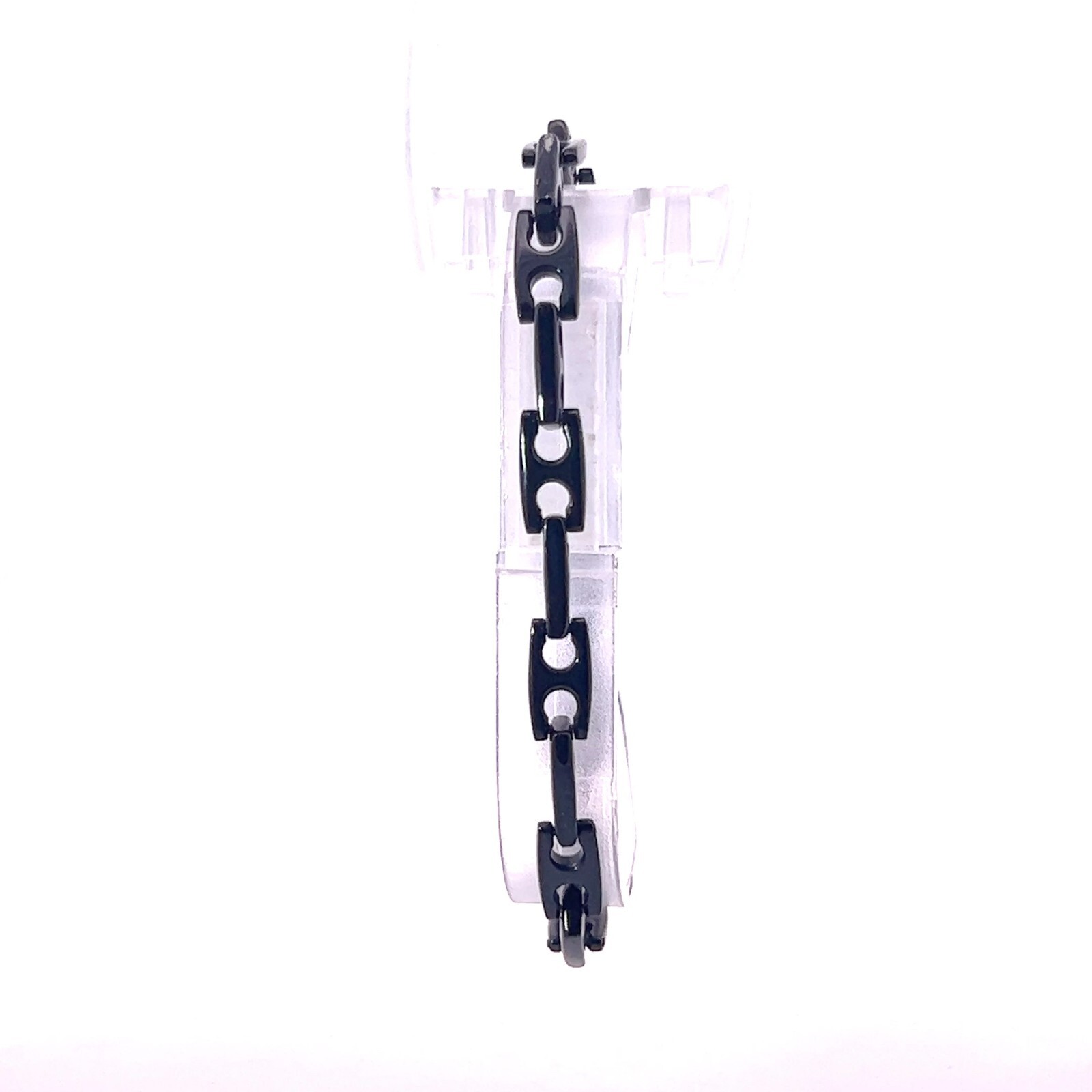 6.5mm Men’s Black Ion Plated Stainless Steel Gear Link Bracelet