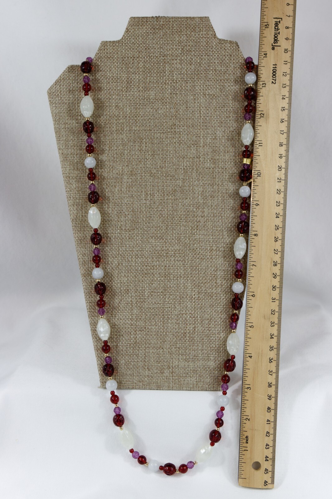 Monet Plastic Beaded Necklace, with Original Paper and Metal Tags, 38gr