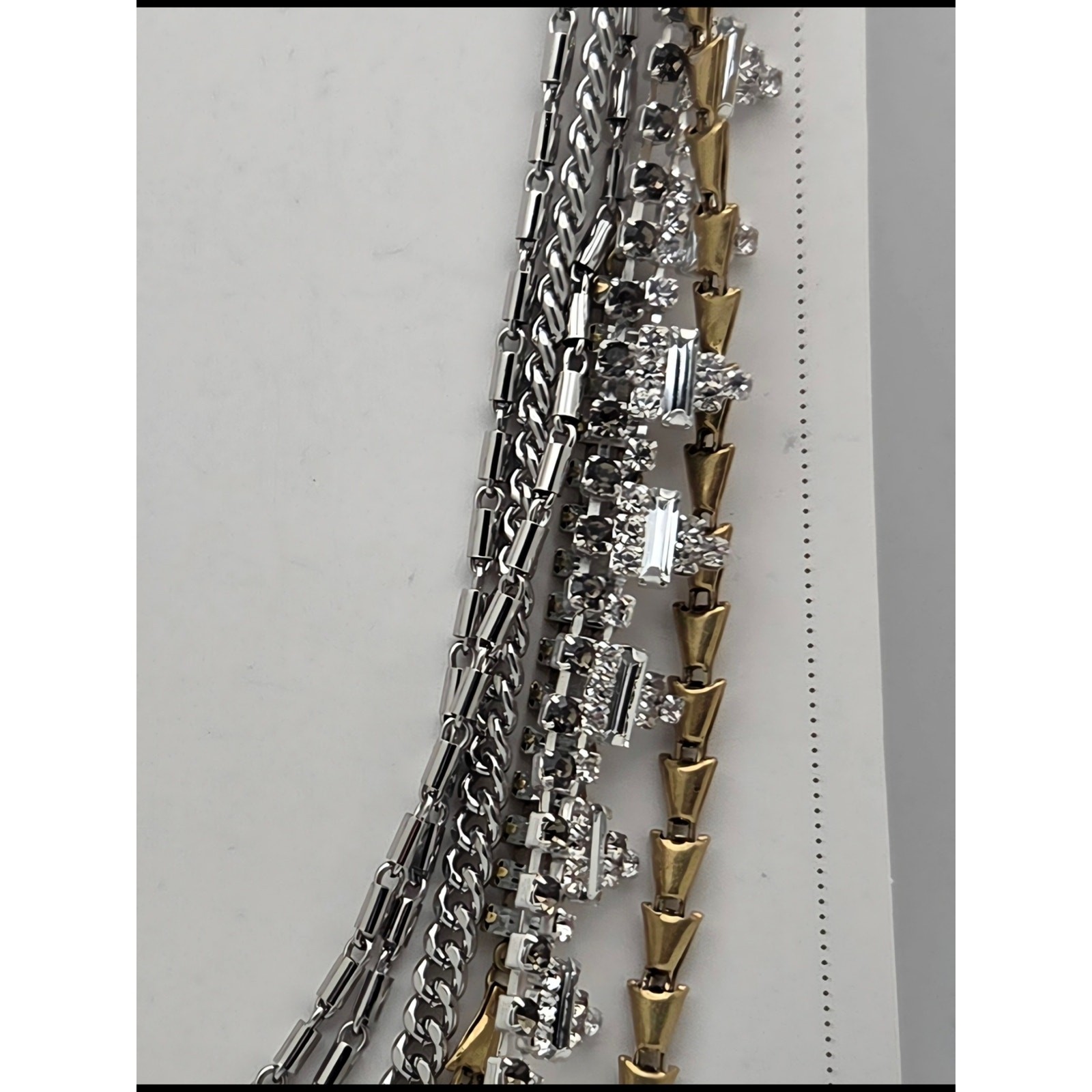 Stella & Dot Sutton 5-in-1 Necklace Mixed Metal Rhinestone Statement Boxed