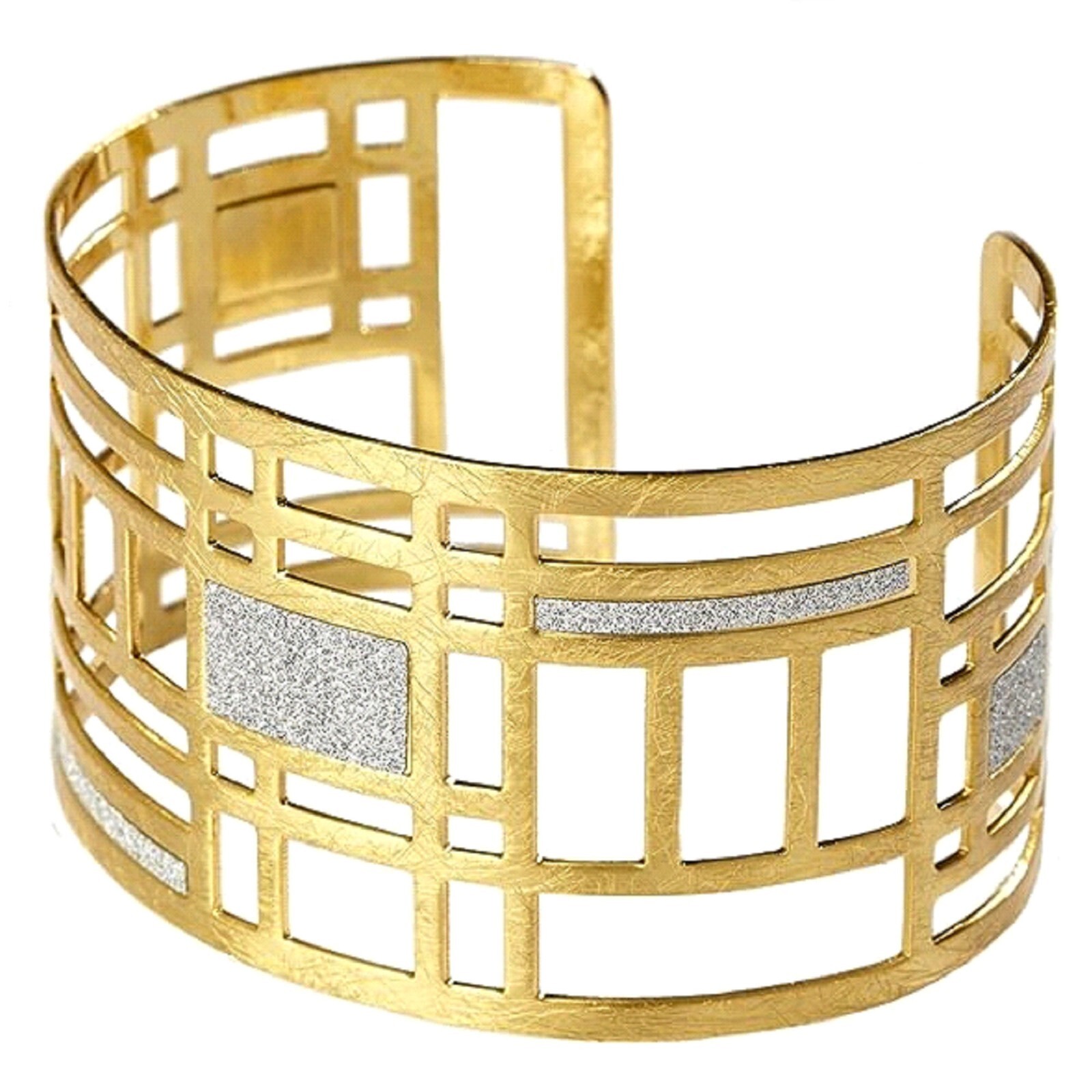 Kontura Geo Squares Gold Cuff with Gift Tin – NWT