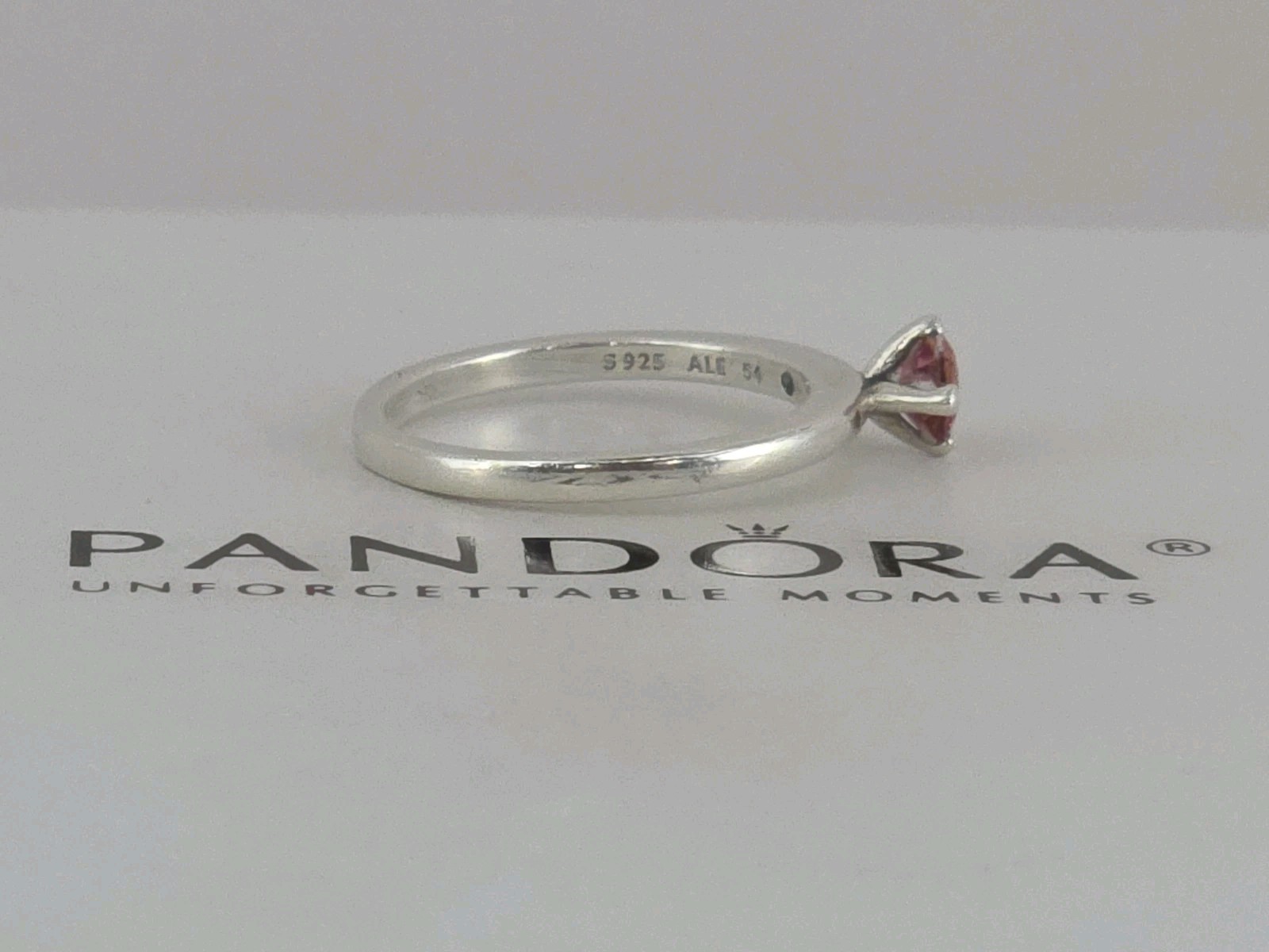 Pandora Sterling Silver You and Me Red CZ #196574CZRMX Sz. 7.0 US/54 EU