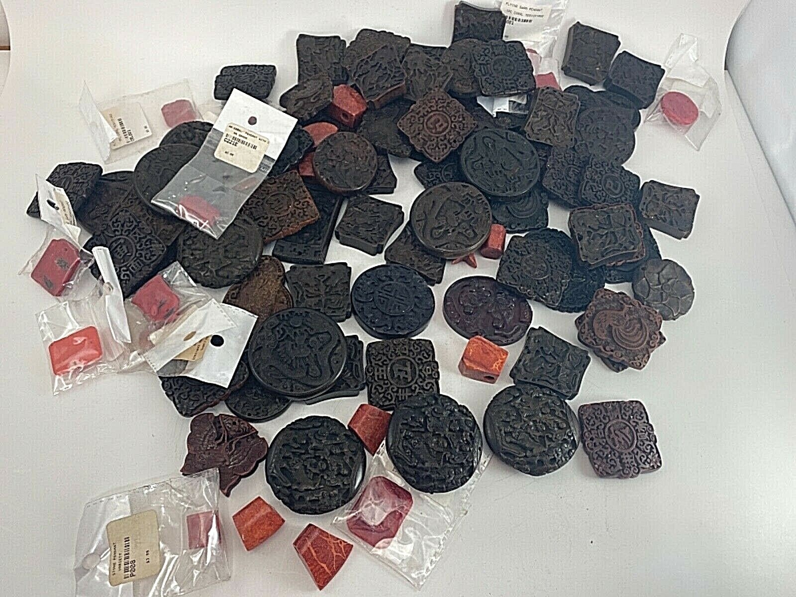 100 ~ Lot of Various Pendants ~ Sizes Colors Shapes and Styles Vary ~ Box 294B