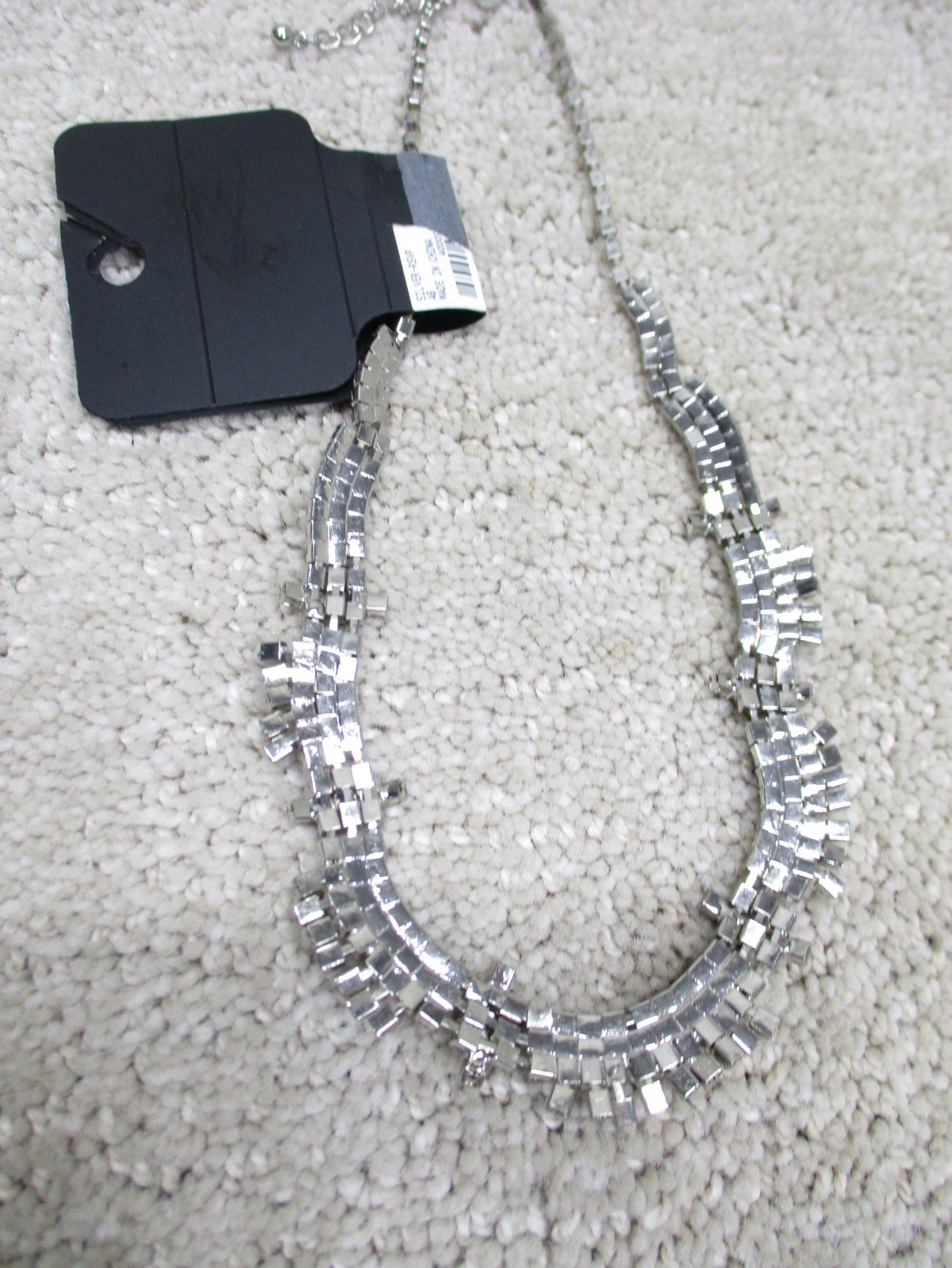APT 9/ C RSVP Jewelry Necklace Lot Of 2 Black Stone Rhinestone NWOT