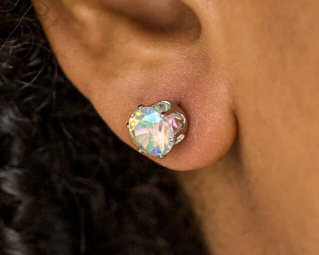 Paparazzi COME OUT ON TOP multi IRIDESCENT POST earrings