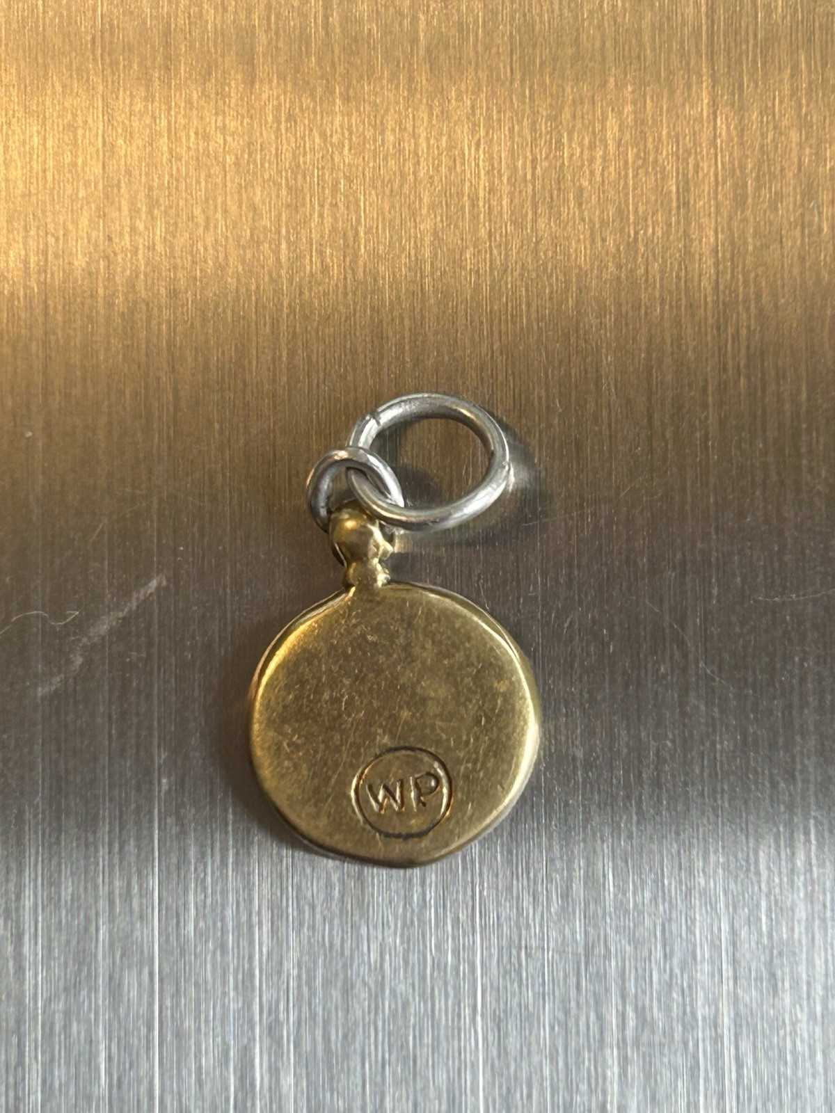 Waxing Poetic Brass/Stainless Initial “p” Charm/ Pendant