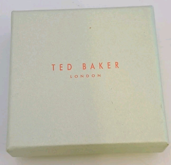 Ted Baker Silver tone Bar necklace pendant NEW In original box Made in China
