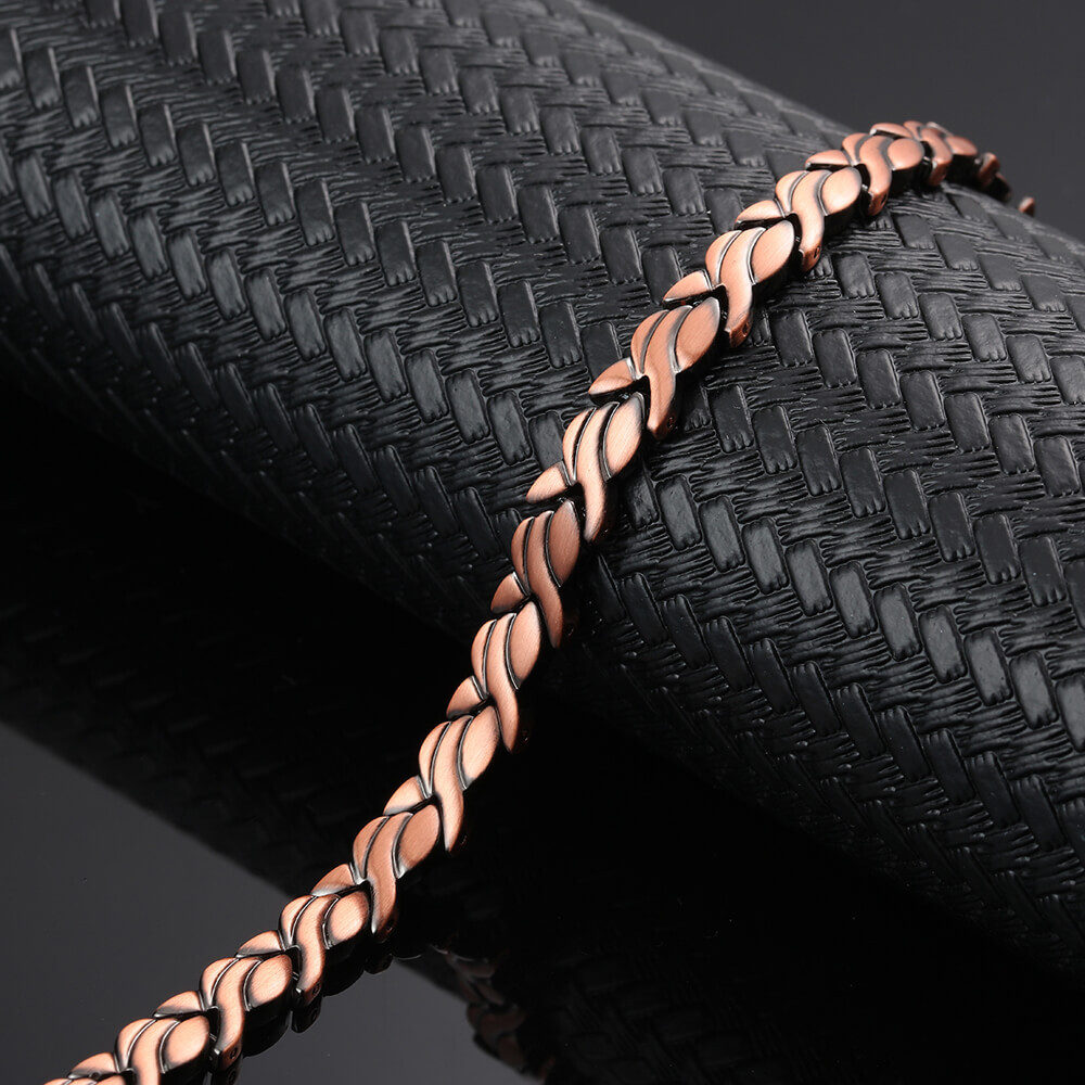 Swirl Pure Copper Magnetic Bracelet Women Balance Arthritis Pain Energy 8.2 in