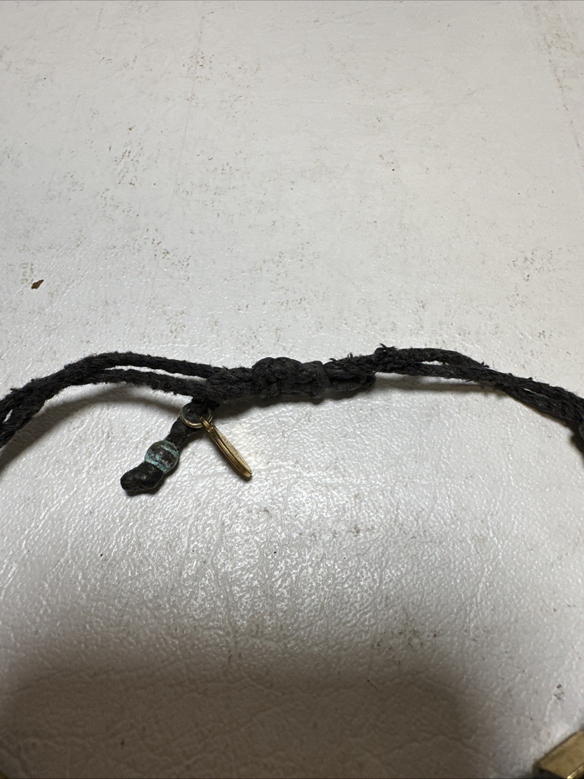 Valentino Garavani Two Braided Rockstud Bracelets Black &Gold