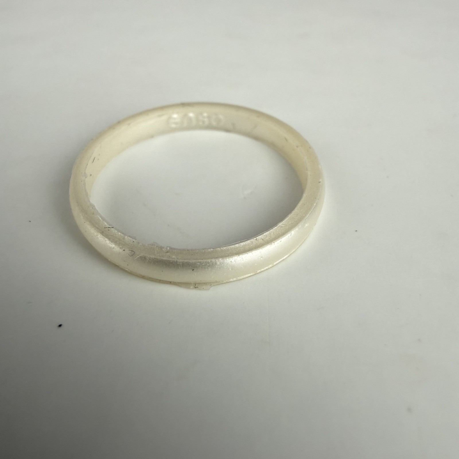 Enso Rings Elements Classic Silicone Ring Size 9 Pearl Thin Band Halo