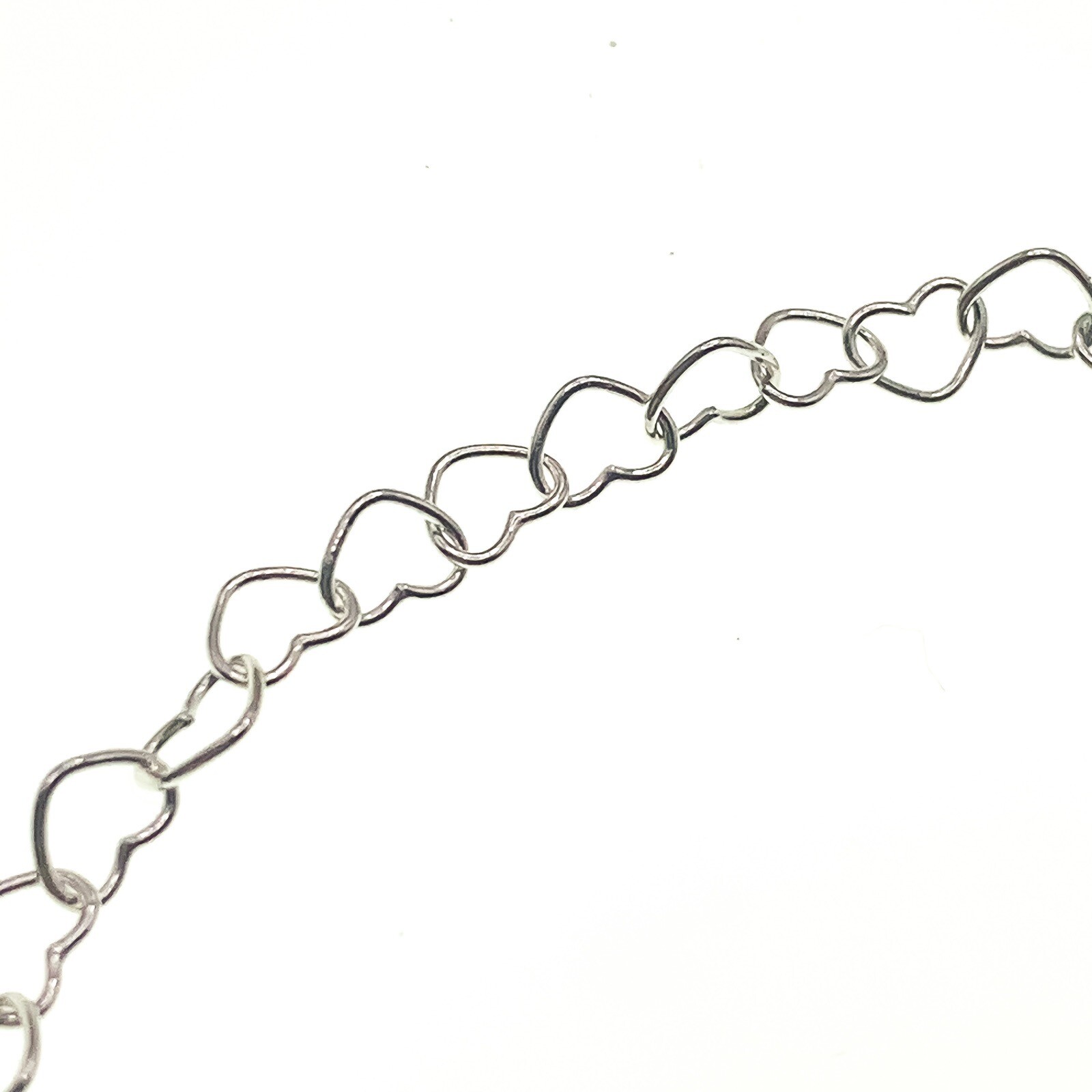 Sterling Silver Heart Ankle Bracelet – Anklet – Variety of sizes – 9″ to 10″