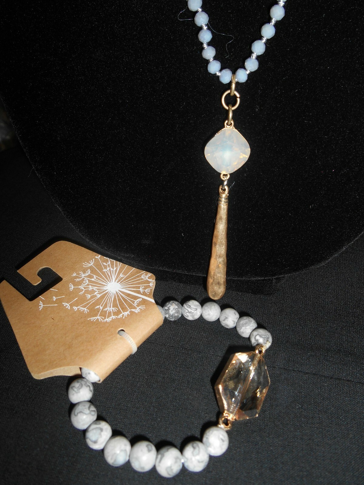 New JEWELRY Lot HOOP Dangle EARRINGS + Long NECKLACE + Bead BRACELET