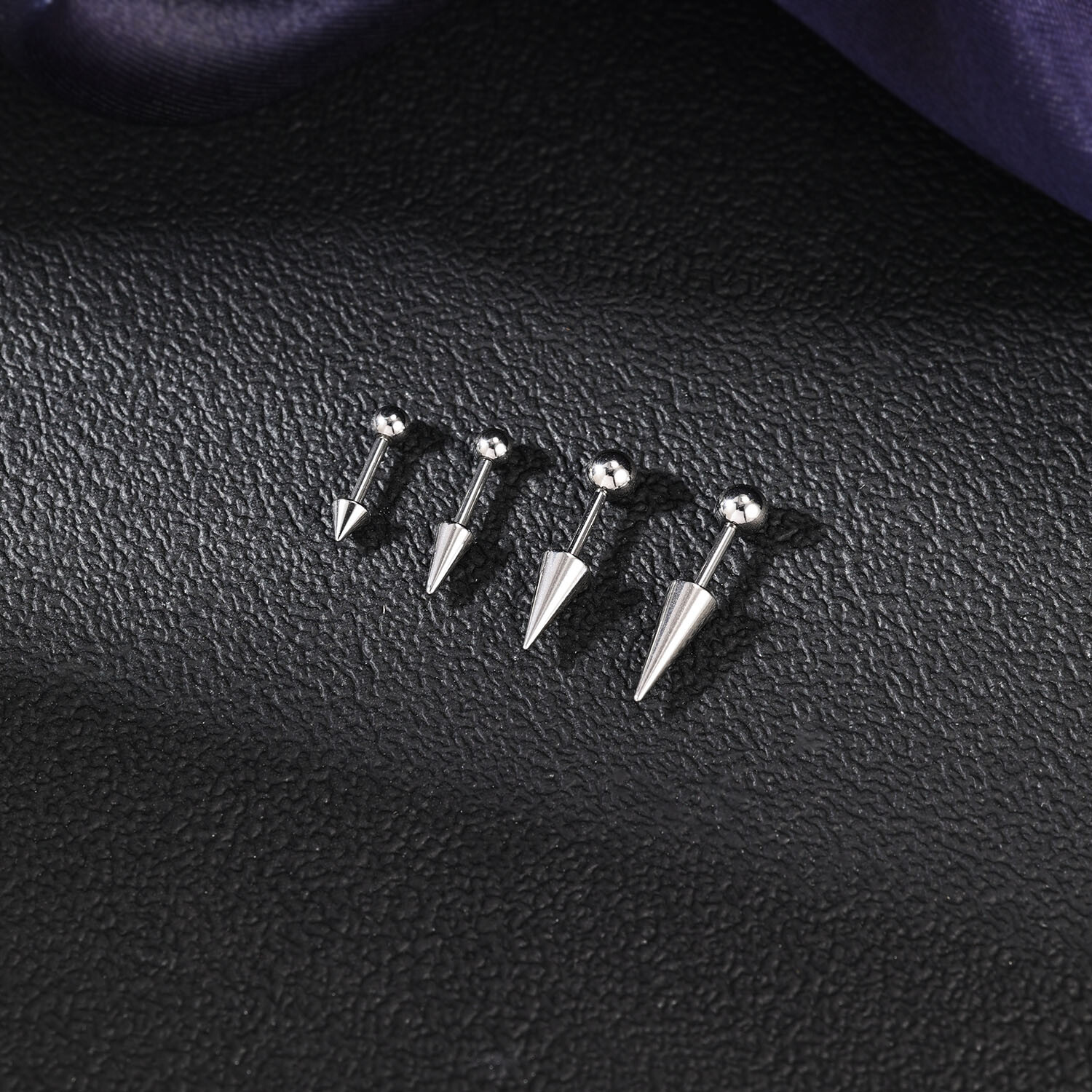 16G 18G Stainless Steel Stud Earring Spike Helix Tragus Barbell Piercing Jewelry